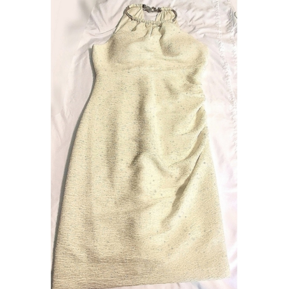 Eliza J Off White Halterneck Dress